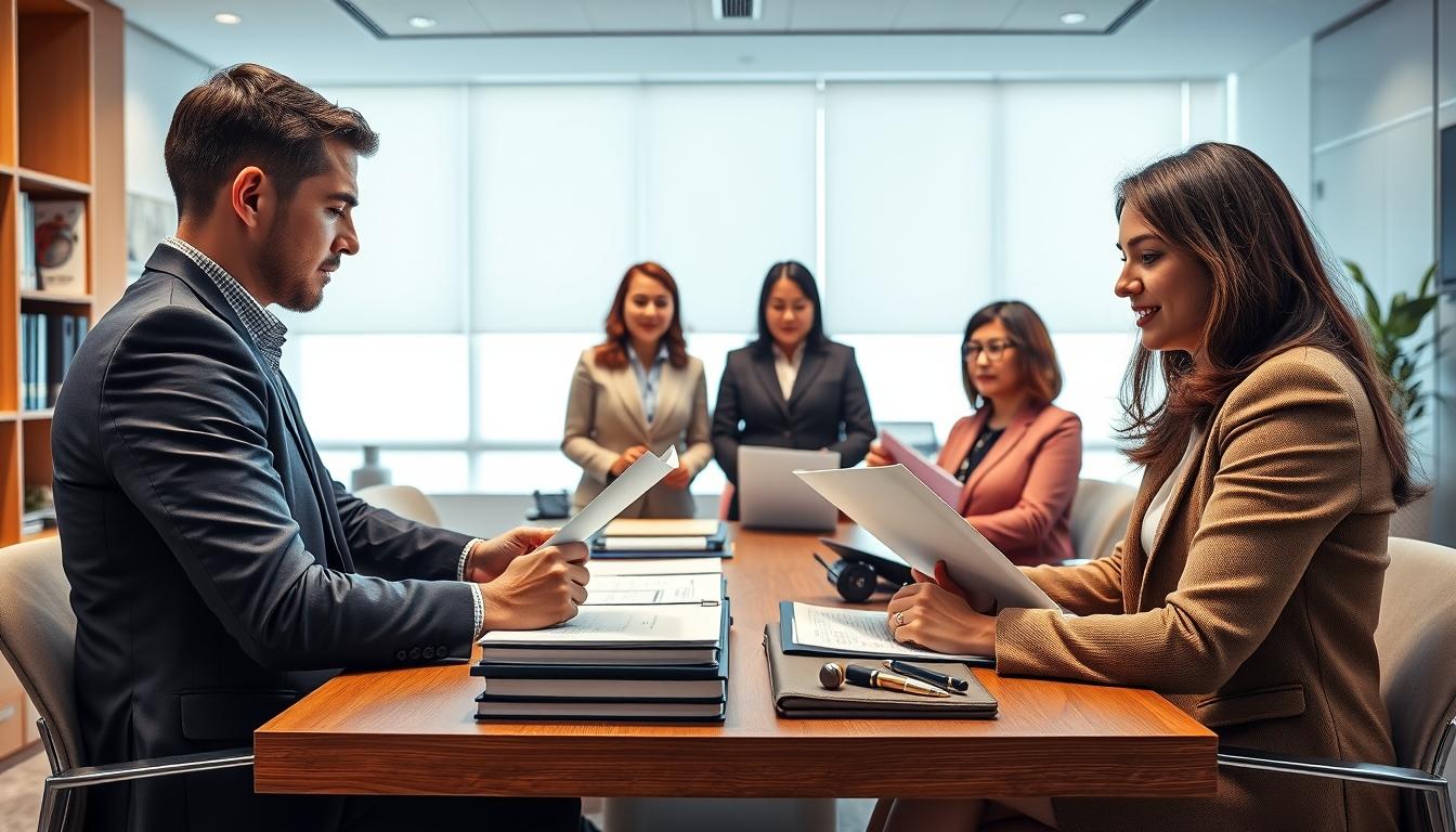 Business agreement signing